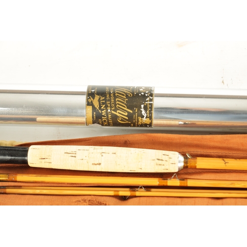 657 - A COLLECTION OF THREE VINTAGE HARDY FLY RODS, a ''THE KEITH ROLLO'', PALAKONA, TROUT ROD in metal ca... 