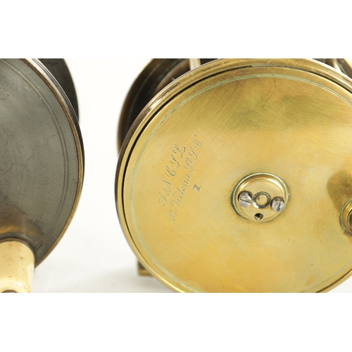 658 - A COLLECTION OF FIVE LATE 19TH AND EARLY 20TH CENTURY SALMON FLY FISHING REELS comprising a 4