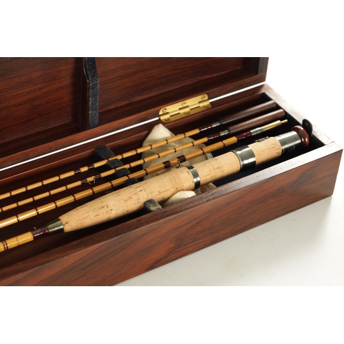 659 - A HOUSE OF HARDY “PALL MALL CENTENARY “ FISHING ROD AND REEL fitted in a rosewood case comprising of... 