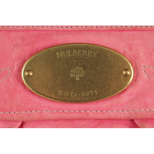 669 - A MULBERRY BARBIE PINK LEATHER CROSS-BODY BAG