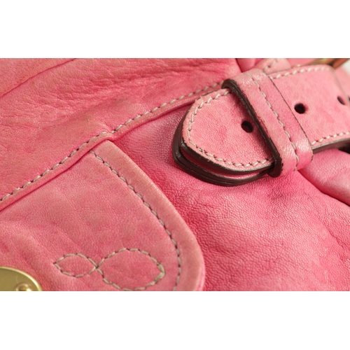 669 - A MULBERRY BARBIE PINK LEATHER CROSS-BODY BAG