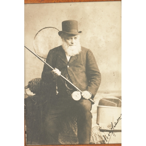 701 - A SET OF EIGHT PRINTS OF VINTAGE PHOTOGRAPHS depicting fishermen and their signatures. (8) (39.5cm h... 