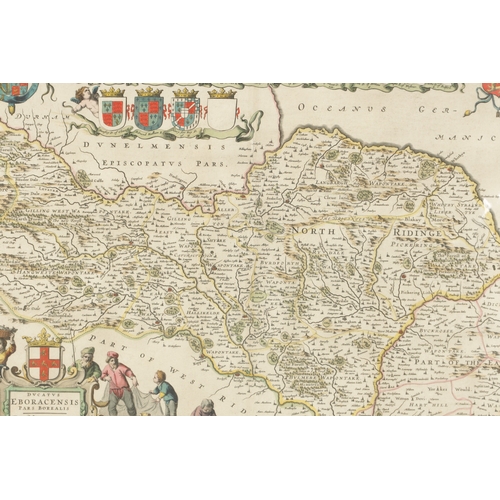 766 - A COLLECTION OF THREE 17TH CENTURY MAPS two by Johannus Blaeu of West Riding 1648 and North Riding 1... 