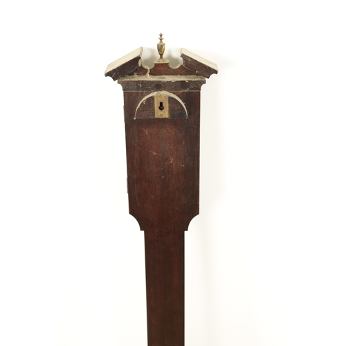 769 - A COLLECTION OF THREE 20TH CENTURY GEORGIAN STYLE STICK BAROMETERS in mahogany cases with calibrated... 