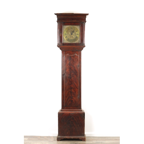 774 - JONAS BARBER, WINSTOR. NO. 921. A GEORGE III SCUMBLED PINE 30-HOUR LONGCASE CLOCK, the simulated mah... 