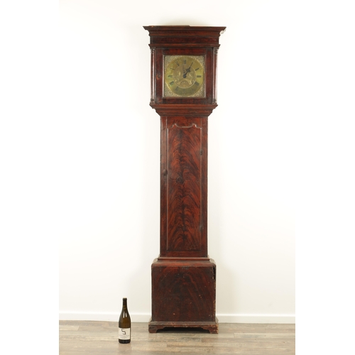 774 - JONAS BARBER, WINSTOR. NO. 921. A GEORGE III SCUMBLED PINE 30-HOUR LONGCASE CLOCK, the simulated mah... 