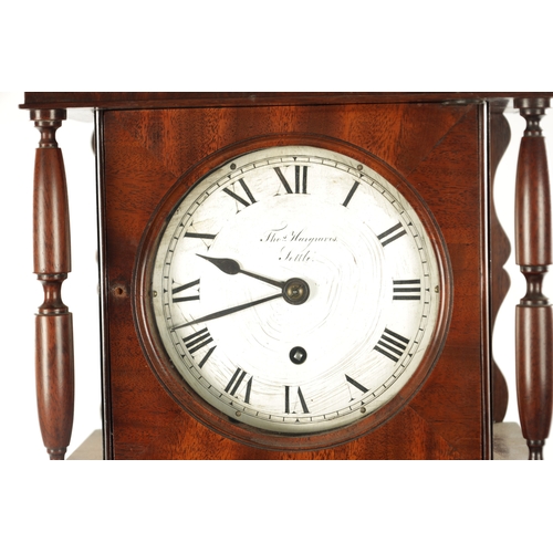 775 - THOMAS HARGRAVES, SETTLE. A RARE WILLIAM IV WEIGHT DRIVEN TABLE CLOCK the figured mahogany case with... 