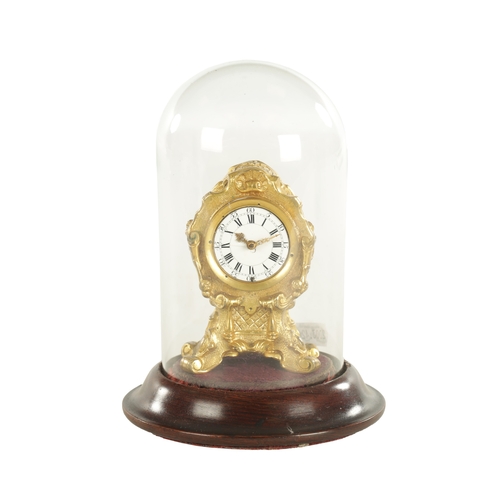 778 - GEORGE LINDSAY, A GEORGE III ORMOLU CASED VERGE FUSEE MANTEL CLOCK, the gilt case enclosing an ename... 