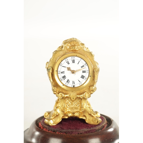 778 - GEORGE LINDSAY, A GEORGE III ORMOLU CASED VERGE FUSEE MANTEL CLOCK, the gilt case enclosing an ename... 