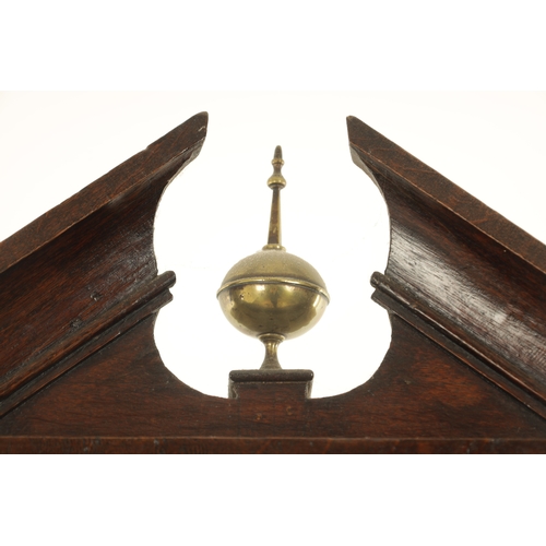 779 - JOHN POWLEY, ASBY. A GEORGE II OAK LONGCASE CLOCK is a small oak case with architectural pediment en... 