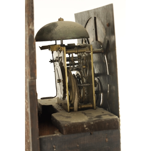 781 - JAMES WILSON, ASKRIGG. A MID 18TH CENTURY 30-HOUR LONGCASE CLOCK the oak case of small proportions e... 