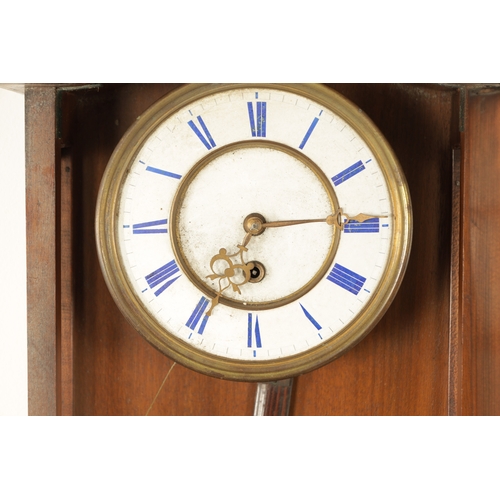 784 - A 19TH CENTURY WALNUT VIENNA REGULATOR WALL CLOCK OF SMALL PROPORTIONS, the glazed case enclosing a ... 