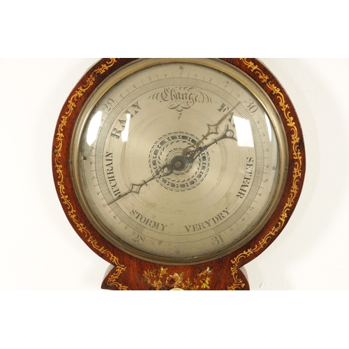 789 - A COLLECTION OF THREE REGENCY WHEEL BAROMETERS all in rosewood cases, one signed B. Pori, Skipton, a... 