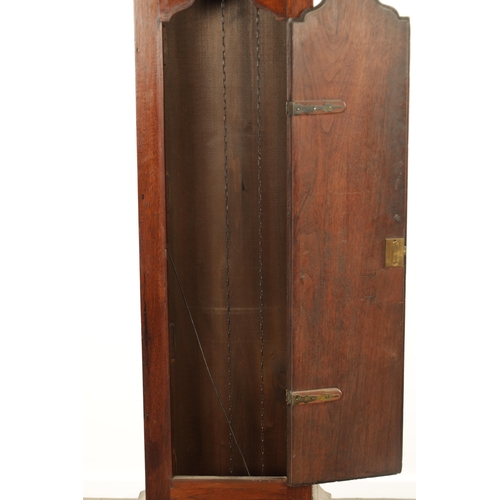 792 - LOWREY, WHITEHAVEN. A MID 18TH CENTURY WALNUT 30-HOUR LONGCASE CLOCK, the slender case with caddy to... 