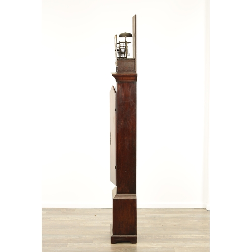 792 - LOWREY, WHITEHAVEN. A MID 18TH CENTURY WALNUT 30-HOUR LONGCASE CLOCK, the slender case with caddy to... 