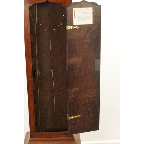 797 - JOHN OGDEN, BOWBRIDGE (BAINBRIDGE). AN EARLY 18TH CENTURY EIGHT DAY LONGCASE CLOCK, the oak case wit... 