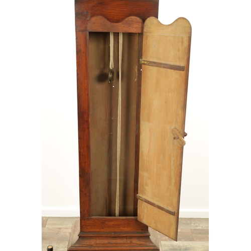 804 - JOHN WARD, RICHMOND. AN EARLY 18TH CENTURY VERGE 30-HOUR LONGCASE CLOCK, the elm case of small propo... 