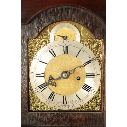 809 - PARKINSON & BOUTS, LONDON. A MID 19TH CENTURY MINIATURE EIGHT DAY LONGCASE CLOCK the mahogany case w... 