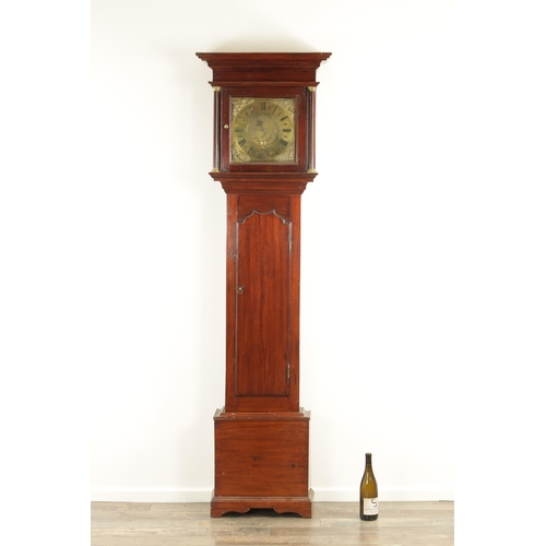 817 - JONAS BARBER SNR. WINSTER. A MID 18TH CENTURY 30-HOUR LONGCASE CLOCK, having a stained pine case wit... 