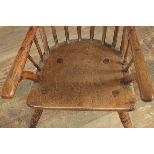 822 - A 19TH CENTURY STICK BACK PRIMITIVE CHILDS CHAIR (40cm wide 66cm high )