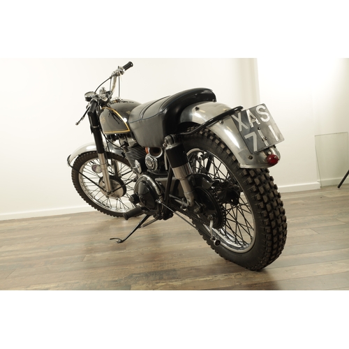 744 - A 1953 AJS 350cc MOTORCYCLE TRIAL BIKE in black Frame No. A6794 Engine No. 20903 Reg No XAS 711 is i... 