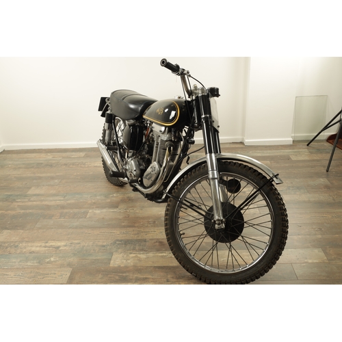 744 - A 1953 AJS 350cc MOTORCYCLE TRIAL BIKE in black Frame No. A6794 Engine No. 20903 Reg No XAS 711 is i... 