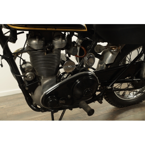 744 - A 1953 AJS 350cc MOTORCYCLE TRIAL BIKE in black Frame No. A6794 Engine No. 20903 Reg No XAS 711 is i... 