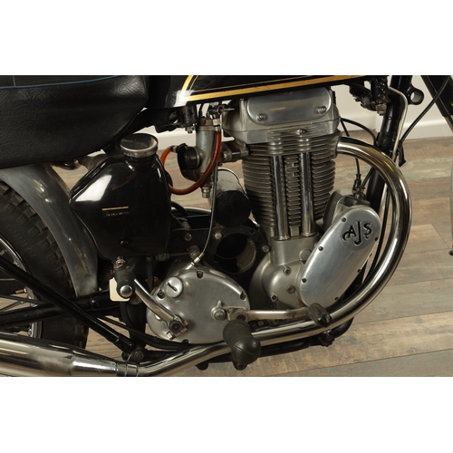 744 - A 1953 AJS 350cc MOTORCYCLE TRIAL BIKE in black Frame No. A6794 Engine No. 20903 Reg No XAS 711 is i... 