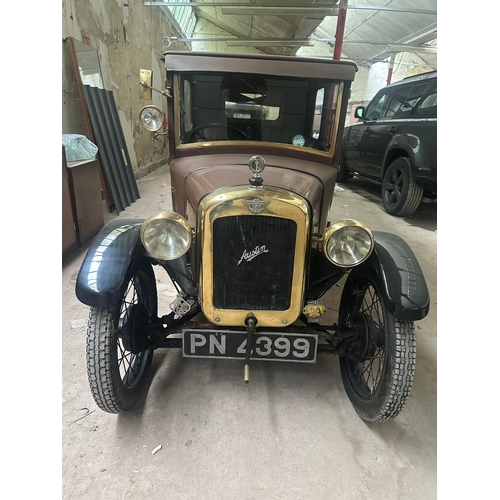 747 - A VERY ORIGINAL 1929 AUSTIN SEVEN SALOON CAR, Reg no PN 4399, chassis no. 79170, engine no. M79702. ... 