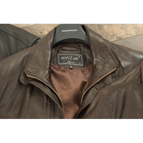 750 - A COLLECTION OF FIVE VINTAGE LEATHER BIKER JACKETS