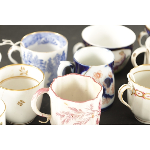 237 - A COLLECTION OF TWENTY-FIVE 19TH / 18TH CENTURY ENGLISH PORCELAIN TEA CUPS