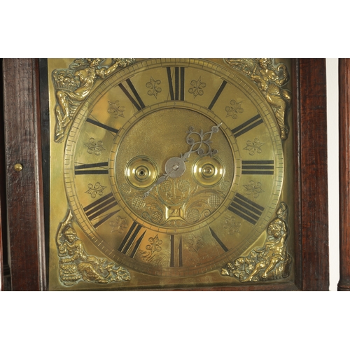 802 - WETHERHEAD, KIRKBY LONSDALE. A MID 18TH CENTURY 30-HOUR LONGCASE CLOCK, the slender oak case with tu... 