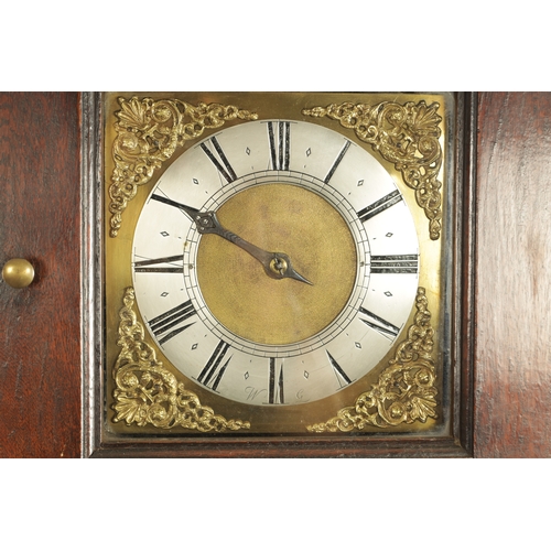 808 - JONAS BARBER, WINSTER. AN UNUSUAL 7 1/2” DIAL 30-HOUR LONGCASE CLOCK of small proportions, the oak c... 