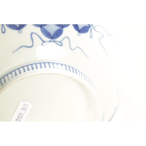 172 - A JAPANESE ARITA NABESHIMA BLUE AND WHITE DISH FROM THE HENRY SANDON COLLECTION with traditional flo... 