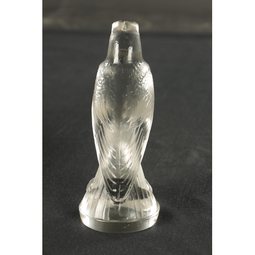 4 - A RENE LALIQUE FALCON CAR MASCOT - moulded signature 'R Lalique' (16cm high)