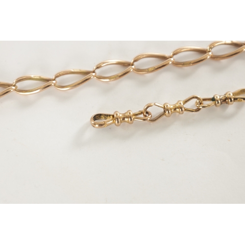 238 - A 9CT ROSE GOLD BRACELET AND THREE 9CT GOLD CLASPS total weight app. 19.4g (bracelet measures 20cm l... 