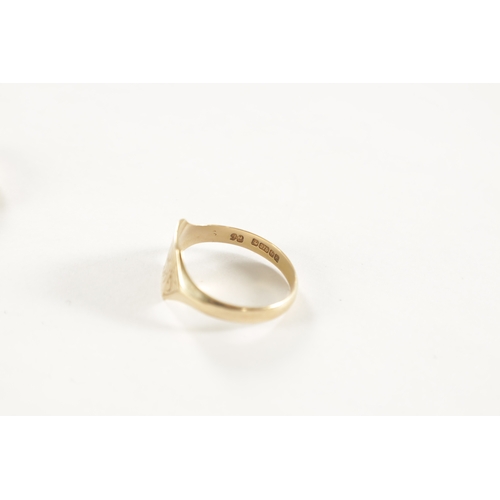 270 - AN 18CT GOLD WEDDING RING AND A GENTLEMAN’S 9CT GOLD RING, the wedding ring weighs app. 3.2g. Two 9c... 