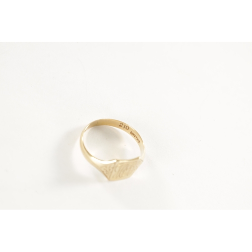 270 - AN 18CT GOLD WEDDING RING AND A GENTLEMAN’S 9CT GOLD RING, the wedding ring weighs app. 3.2g. Two 9c... 