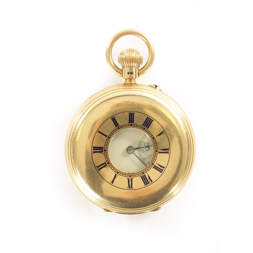 307 - ELKINGTON & CO. A FINE AND RARE 18CT GOLD POCKET WATCH WITH FREE SPRUNG KARRUSEL ESCAPEMENT, the hal... 