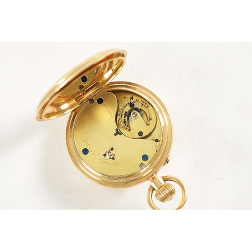 307 - ELKINGTON & CO. A FINE AND RARE 18CT GOLD POCKET WATCH WITH FREE SPRUNG KARRUSEL ESCAPEMENT, the hal... 