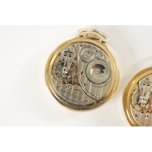 311 - TWO ELGIN NATIONAL WATCH CO. 'B.W. RAYMOND' GOLD FILLED POCKET WATCHES each having an open faced cas... 