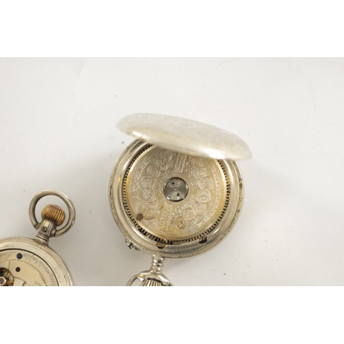 317 - A COLLECTION OF FOUR POCKET AND FOB WATCHES, comprising of a Hebdomas eight-day pocket watch with vi... 