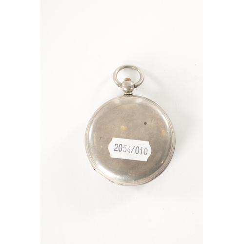 320 - A RARE SILVER HUNTER CASED JEWELLED FUSEE POCKET WATCH SIGNED ROBERT PARRY, LIVERPOOL, having a Roma... 