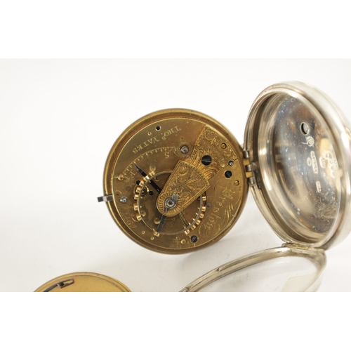 321 - THOMAS YATES, PRESTON. A 19TH CENTURY SILVER OPEN FACED FUSEE POCKET WATCH, having a white enamel di... 