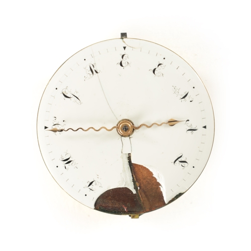 332 - SAMUEL LISTER, BOLTON. A RARE POCKET WATCH MOVEMENT WITH CHAFF CUTTER ESCAPEMENT, the enamel dial wi... 