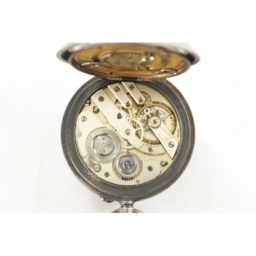 333 - A LATE 19TH CENTURY MOONPHASE POCKET WATCH WITH CALENDAR DIAL ON REVERSE the gunmetal case enclosing... 