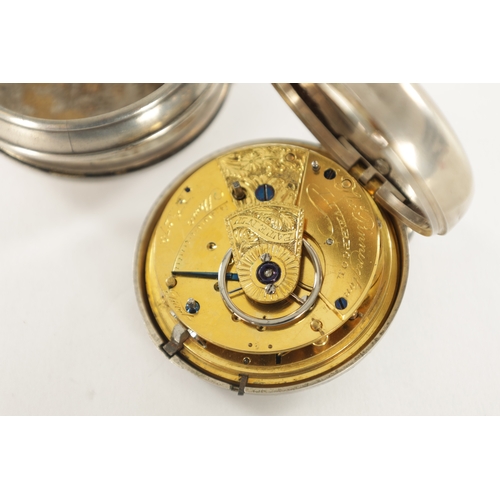 358 - A SILVER PAIR CASED POCKET WATCH SIGNED THOMAS PINNINGTON, LIVERPOOL, with enamel Roman dial and sub... 