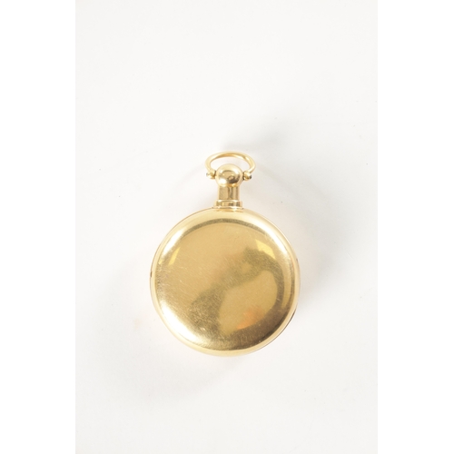 361 - LITHERLAND DAVIES & CO. LIVERPOOL. AN 18CT GOLD PAIR CASED POCKET WATCH with enamel Roman dial front... 