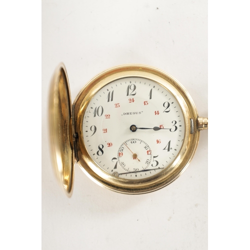 362 - TWO GOLD PLATED POCKET WATCHES, the open faced watch with enamel dial fronting a keyless wound sprin... 