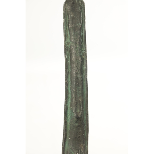 751 - A LEAD PATINATED BRONZE FIGURE OF THE ETRUSCAN SCULPTURE 